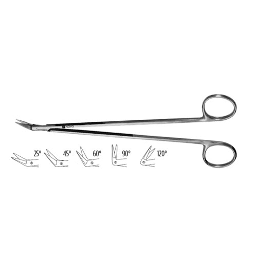 Diethrich Coronary Artery Scissors, Angled 45 Degrees, 8 1/2" (21.5 Cm)